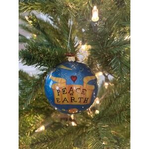 Ne Qwa Art Peace on Earth Angel Christmas Ornament Hand Painted Keepsake